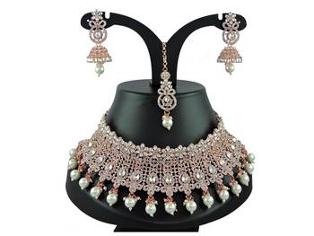 Multicolor designer function wear ad necklace set 1