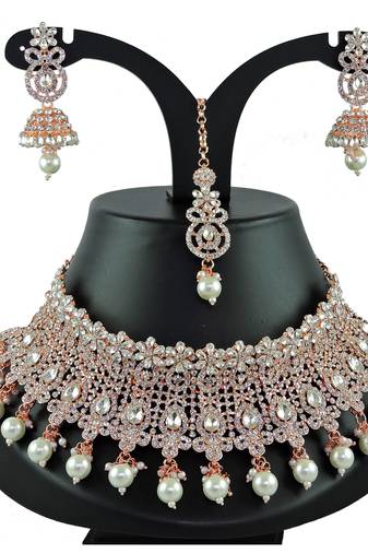 Multicolor designer function wear ad necklace set