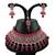Red designer function wear ad necklace set