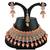 Orange designer function wear ad necklace set