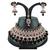 Black designer function wear ad necklace set