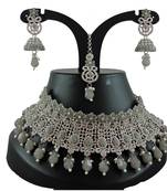 Grey designer function wear ad necklace set