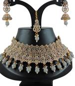 Grey designer function wear ad necklace set