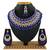 Blue designer function wear ad necklace set