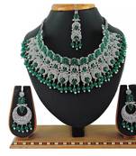 Green designer function wear ad necklace set