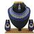 Blue designer function wear ad necklace set