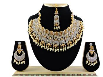 Multicolor designer function wear ad necklace set 1