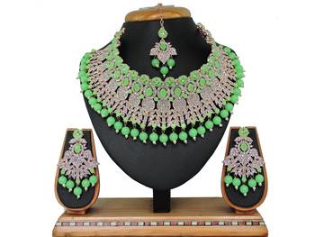 Multicolor designer function wear ad necklace set 1