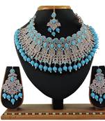 Turquoise designer function wear ad necklace set