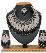 Black designer function wear ad necklace set