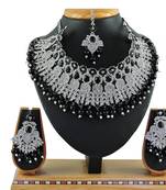Black designer function wear ad necklace set