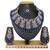 Blue designer function wear ad necklace set