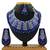 Blue designer function wear ad necklace set