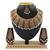 Maroon designer function wear ad necklace set
