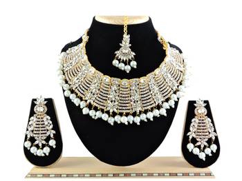 Multicolor designer function wear ad necklace set 1