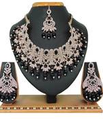 Black designer function wear ad necklace set