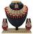 Red designer function wear ad necklace set