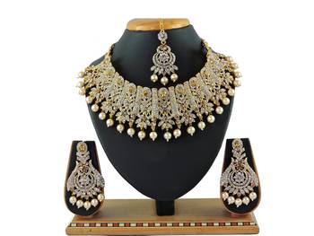 Multicolor designer function wear ad necklace set 1