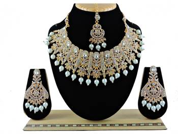 Multicolor designer function wear ad necklace set 1