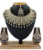 Grey designer function wear ad necklace set