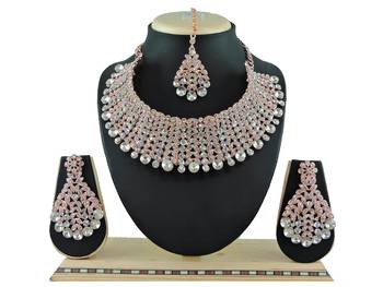 Multicolor designer function wear ad necklace set 1