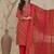 Red Adda Work Cotton Kurta and Pant Set with Dupatta