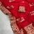 Red Dola Silk blend Wedding Saree