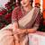 Off White sequin And Dori Embroidered Twil With Banarashi Crush Saree