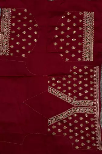 Off White sequin And Dori Embroidered Twil With Banarashi Crush Saree