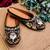 Embroidery work jutti , inside leather finish with heavy soft sole