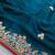 Teal blue Party Wear Soft Fendy Tissue Saree