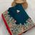 Teal blue Party Wear Soft Fendy Tissue Saree