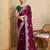 Wine Party Wear Soft Fendy Tissue Saree