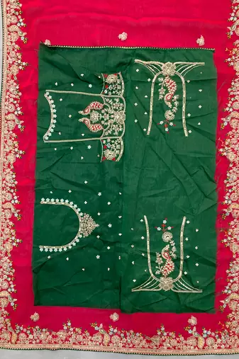 Red Party Wear Soft Fendy Tissue Saree