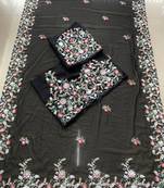 Black Party Wear Soft Georgette Saree