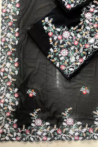 Black Party Wear Soft Georgette Saree
