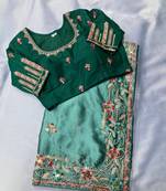 Sky party Wear Rangoli Art Silk Saree