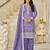 Organza gold crush sequins lavender purple designer salwar kameez