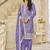 Organza gold crush sequins lavender purple designer salwar kameez