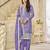 Organza gold crush sequins lavender purple designer salwar kameez