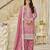 Organza gold crush sequins rose pink designer salwar kameez
