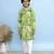 Green printed cotton kurta pyjama