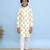 White printed cotton kurta pyjama