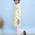 White printed cotton kurta pyjama