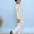 White printed cotton kurta pyjama