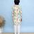 White printed cotton kurta pyjama