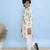 White printed cotton kurta pyjama