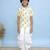 White printed cotton kurta