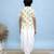 White printed cotton kurta
