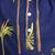 Navy blue printed cotton kurta pyjama